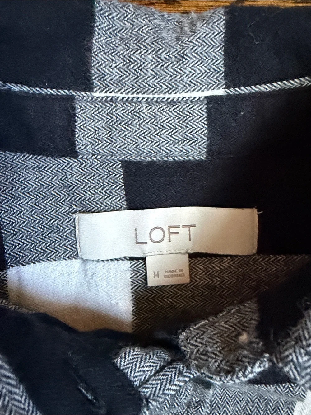 Loft Flannel Button Down Size Medium